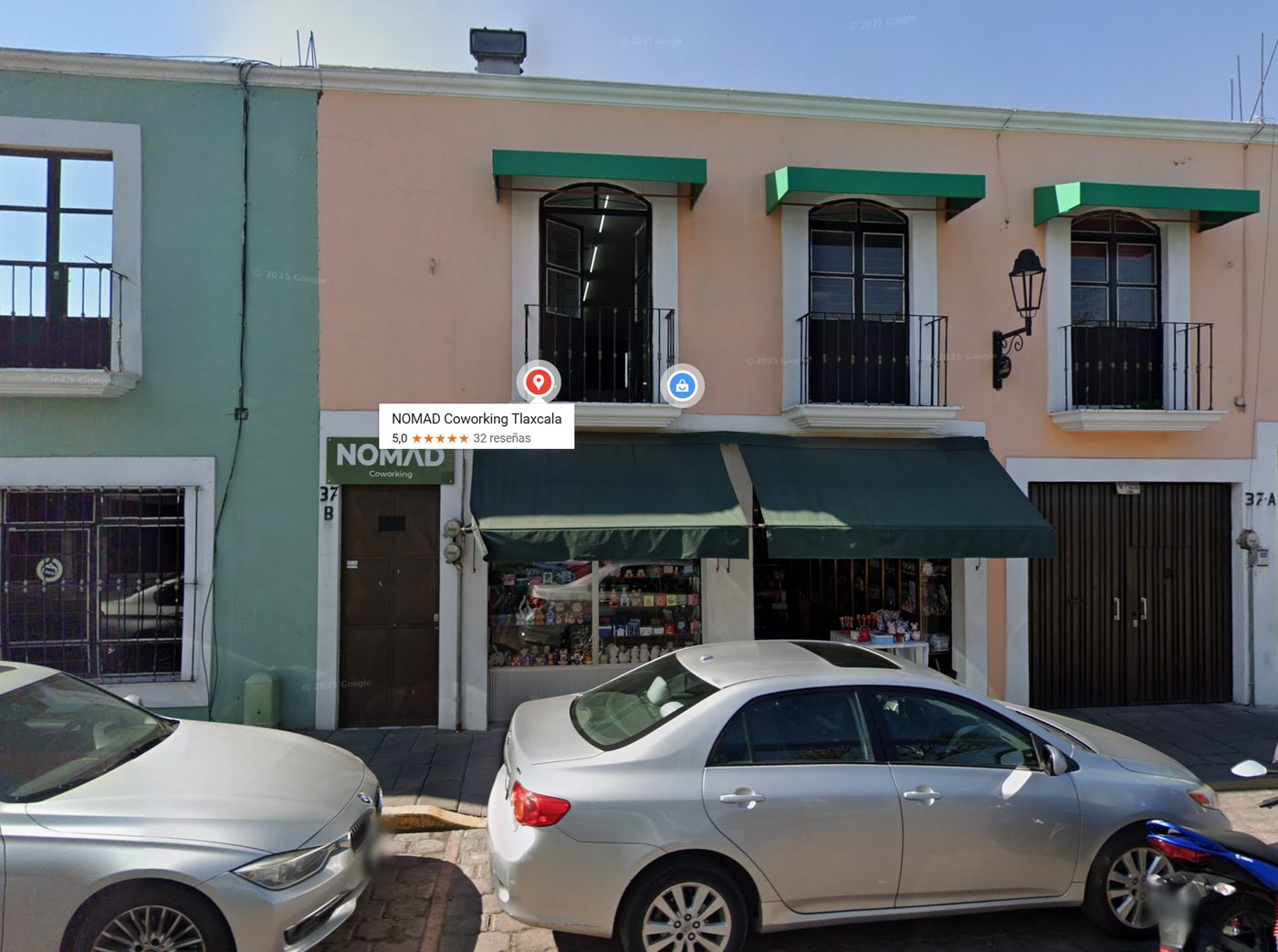 Fachada de NOMAD Mkting en el centro de Tlaxcala